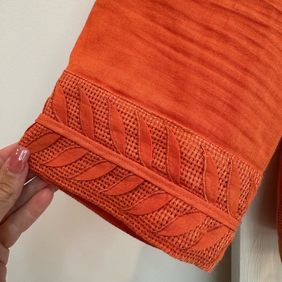 Lily & Taylor Couture 100% Linen Tangerine Orange Blazer Women’s Size 18 EUC! - Picture 10 of 14
